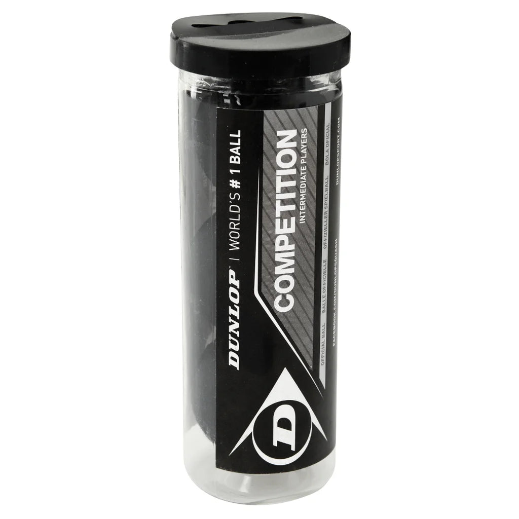 Dunlop Competition Balls (single yellow dot) - 3 Ball Tube