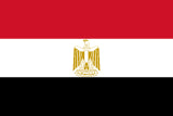 Flag of Egypt with a red, white, and black horizontal tricolor design.