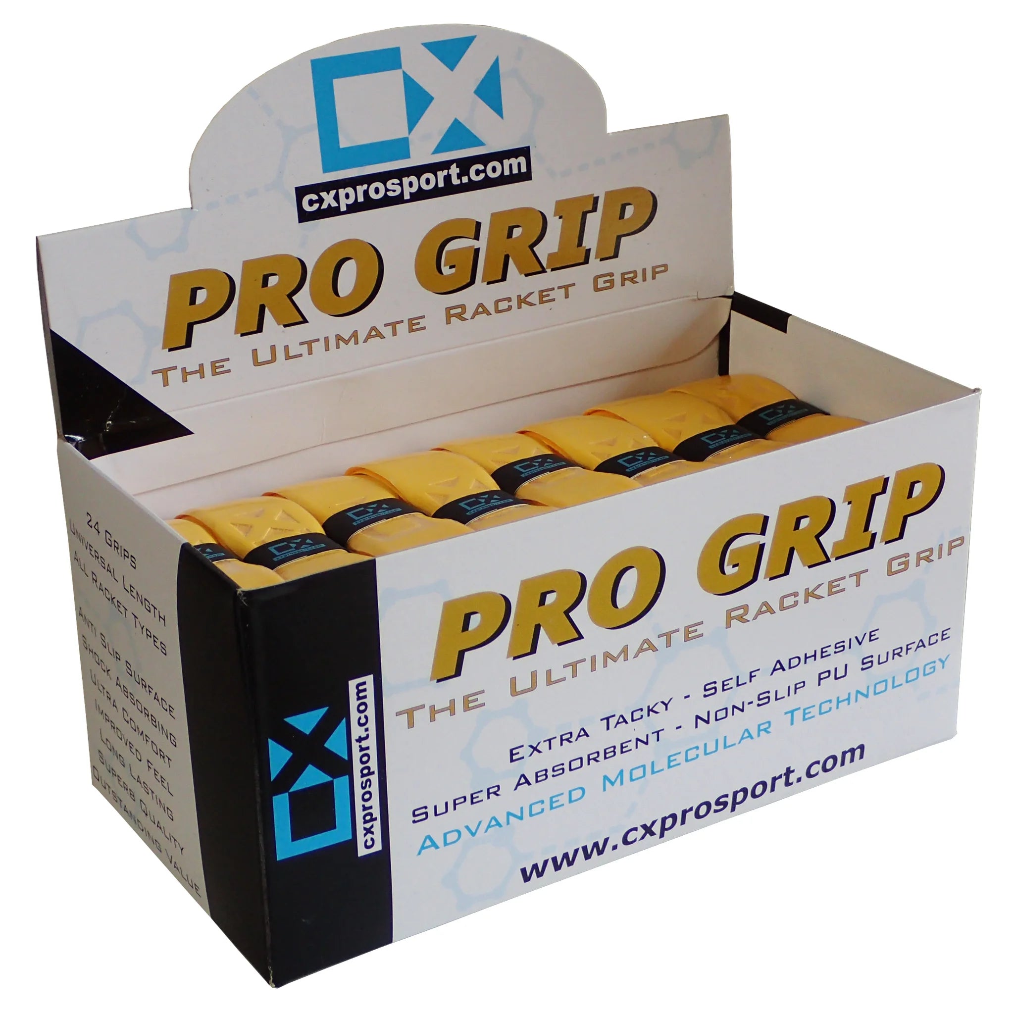CX Pro Sport Pro Grips - Box 24 yellow Grips