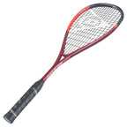 Angled 45° slant to right of Dunlop CX120 squash racket 490cm², 14x18 pattern, highlighting Sonic Core Infinergy at 2 and 10.