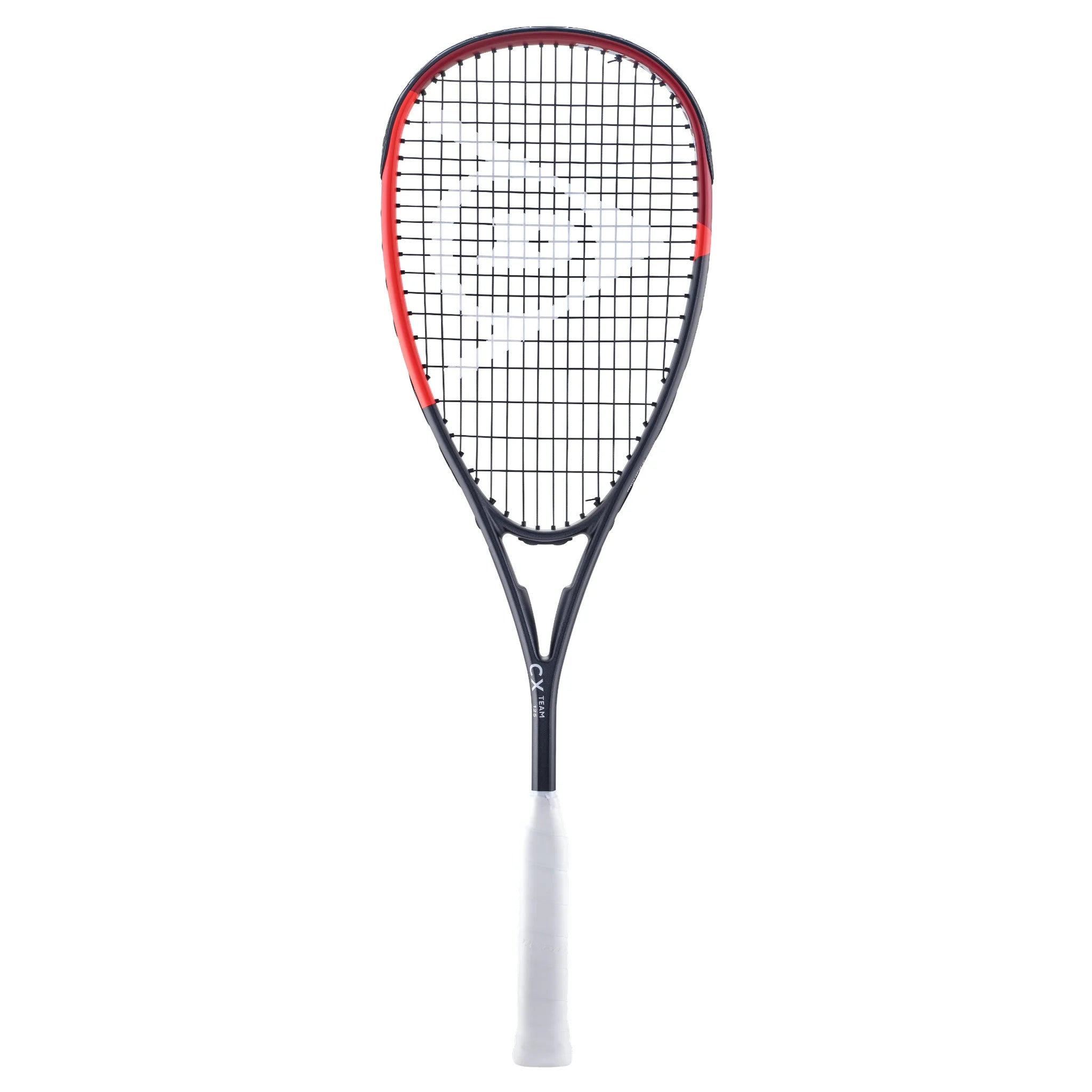 Dunlop CX Team 125 squash racket, 125 g head-light graphite, 500 cm² head for fast control and precise shots in UK club play