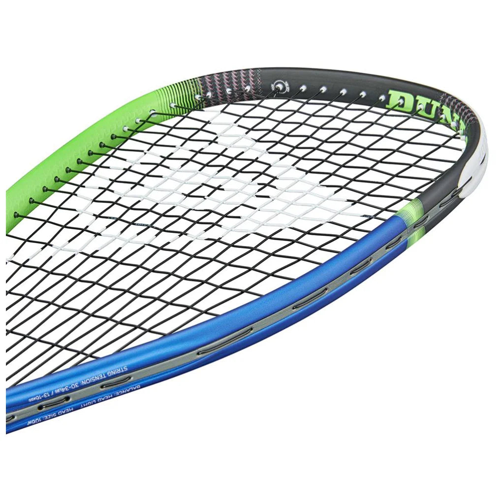 Dunlop Hyperfibre Evolution racketball racket head right angel view