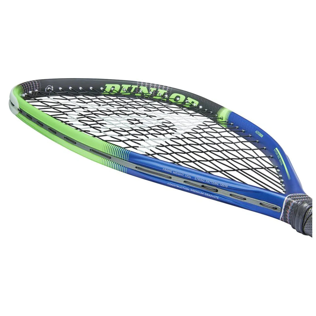 Dunlop Hyperfibre Evolution racketball racket head side view