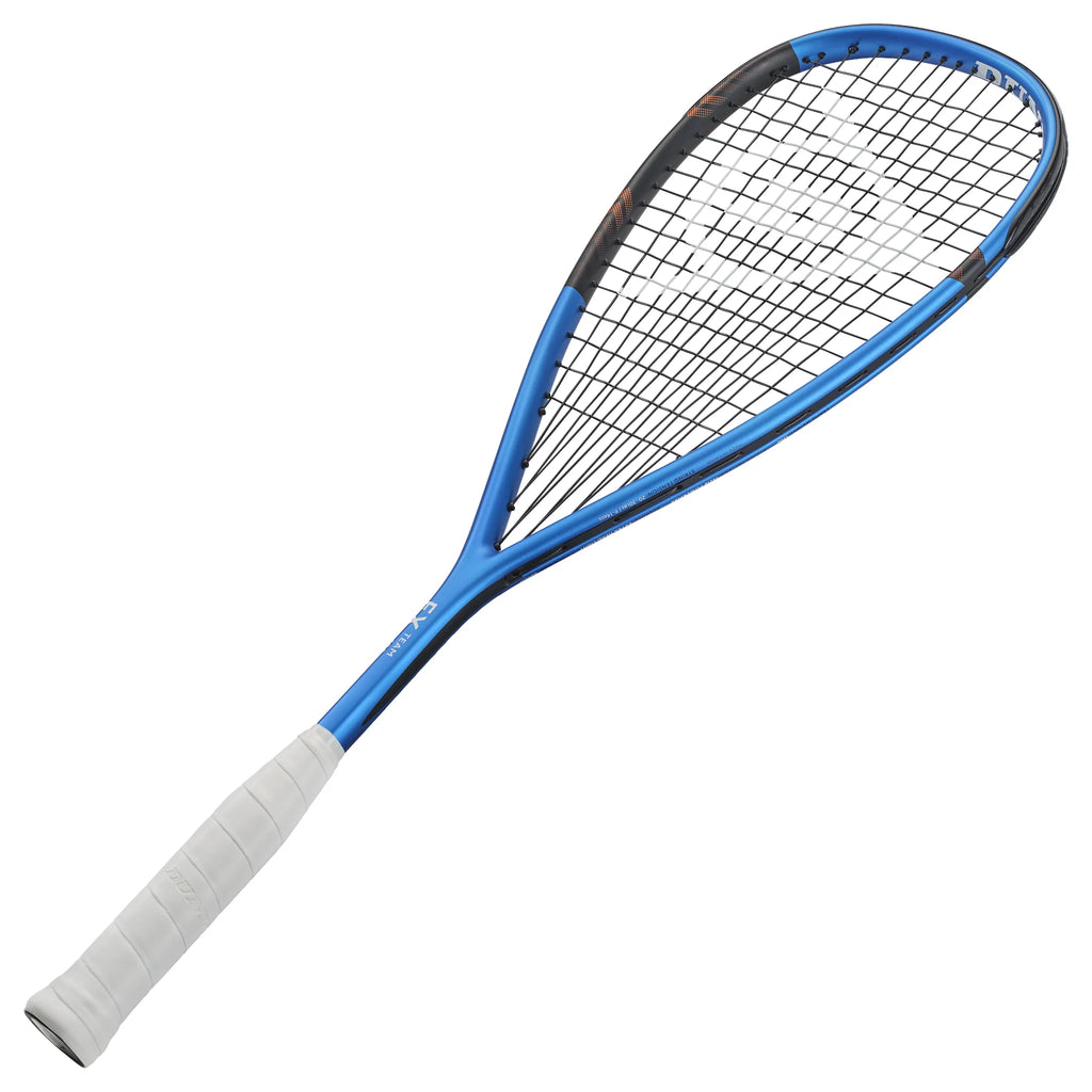 Dunlop FX Team 130 squash racket right angle view