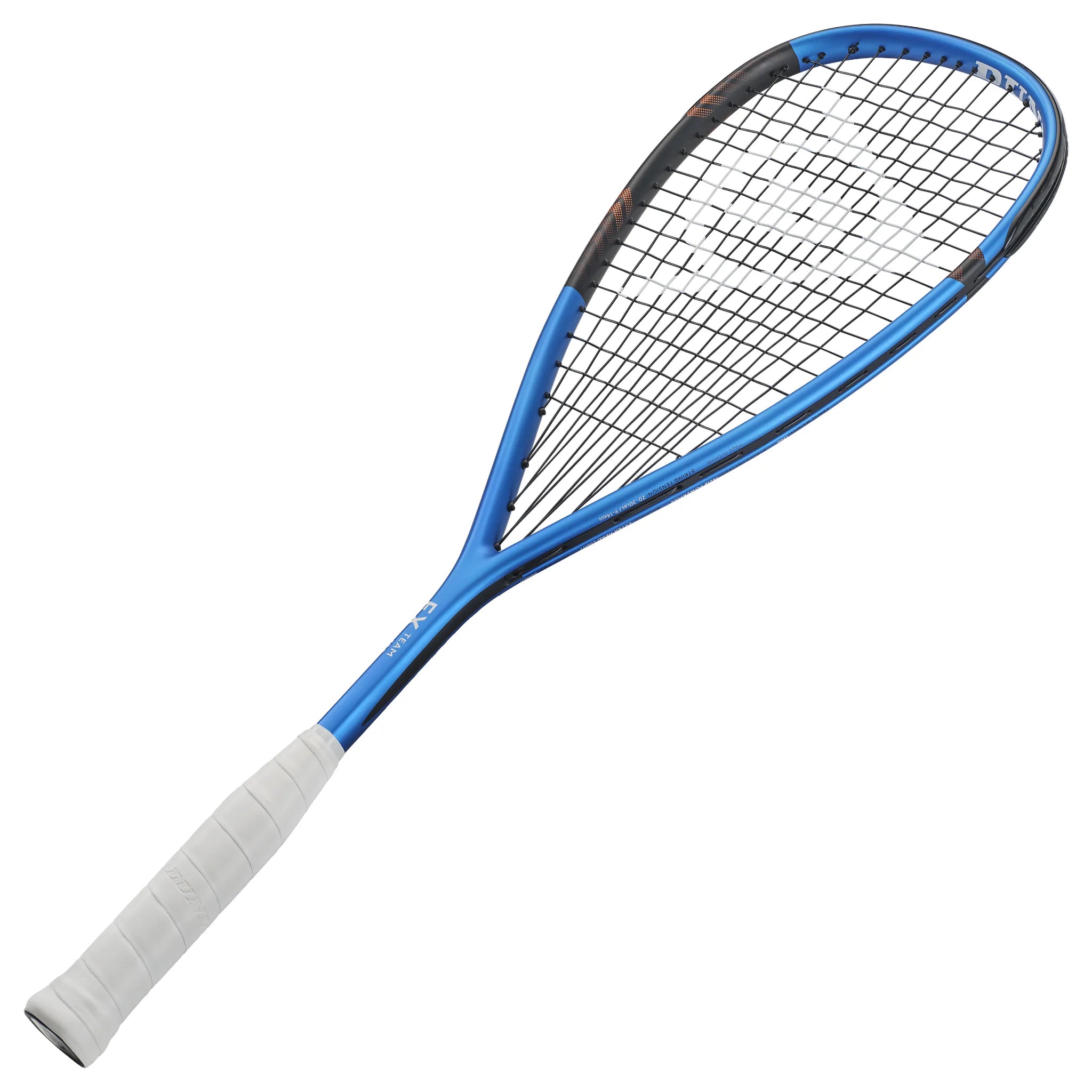 Dunlop FX Team 130 squash racket right angle view