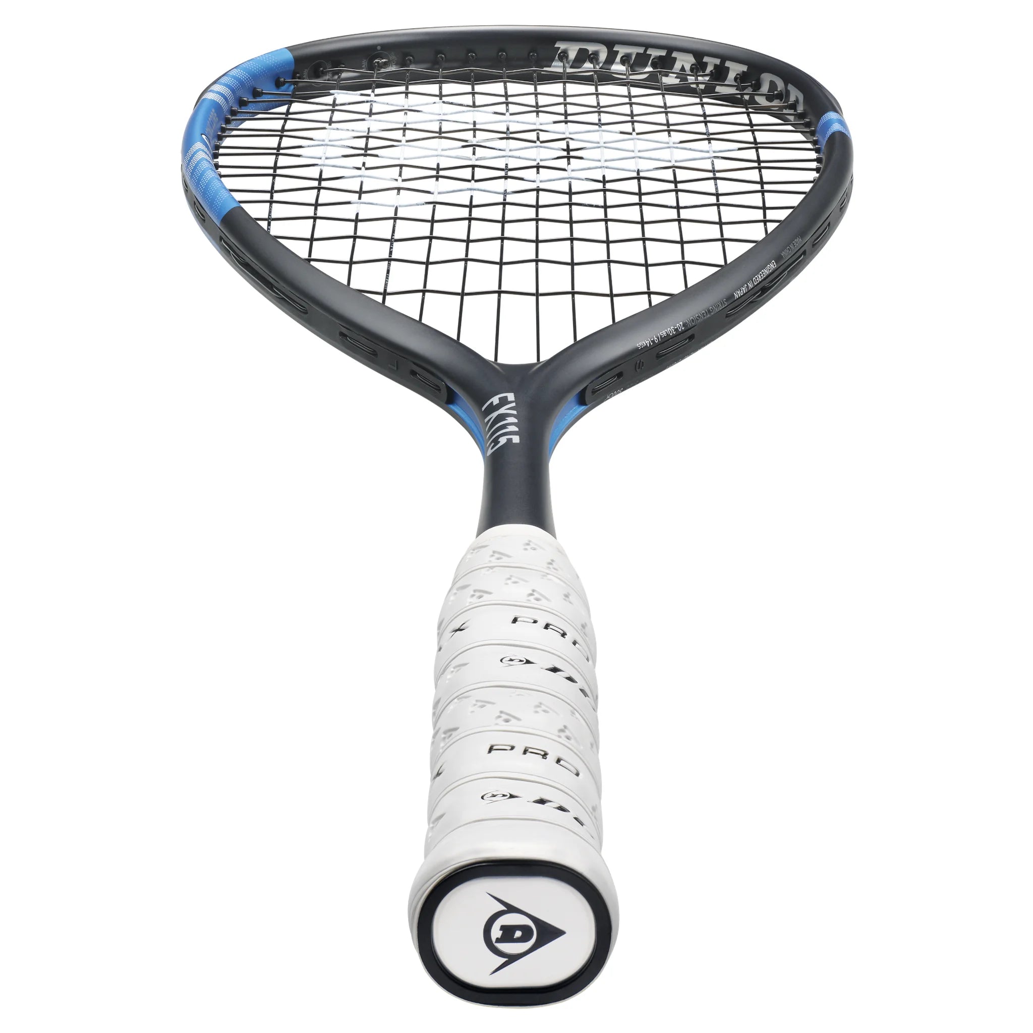 Dunlop FX 115 squash racket bottom view
