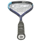 Bottom view of Dunlop FX 125 Pro Lite Squash Racket 2026 model, highlighting the racket handle base and lower frame detail