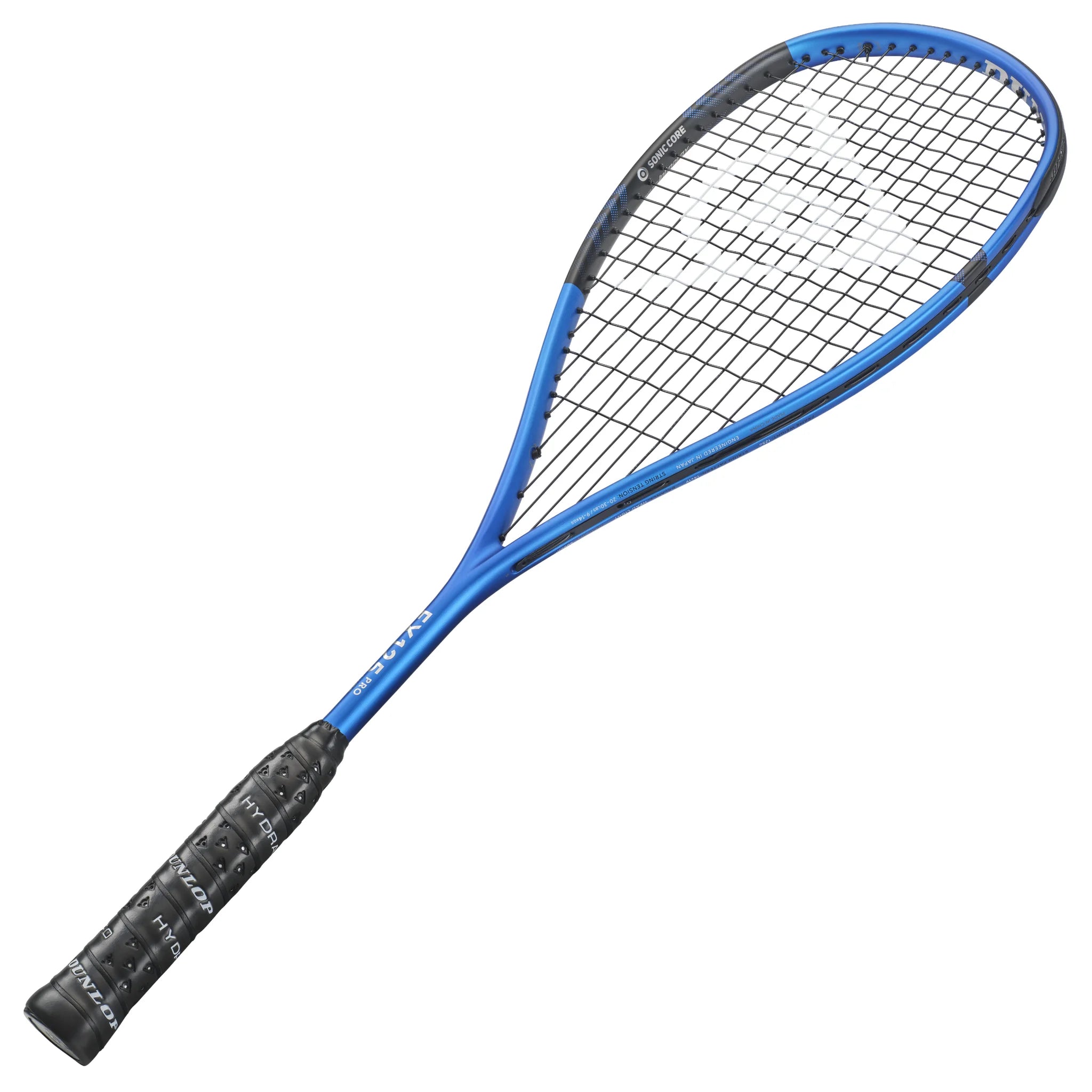 Dunlop FX125 Pro Lite squash racket right angle view