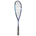 Side image of Dunlop FX 125 Squash Racket 2026 model, highlighting 125g frame weight and thicker aero beam