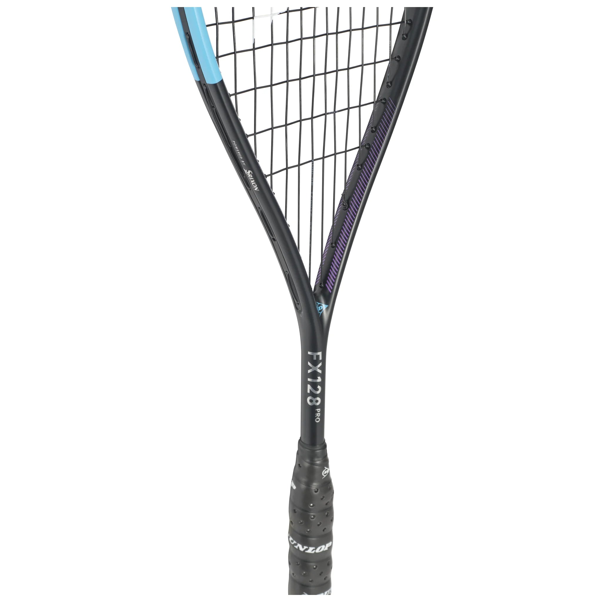 Shaft image of Dunlop FX 128 Pro Squash Racket 2026 model with 128g frame weight, highlighting the racket shaft view