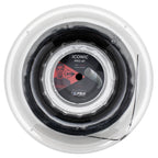 Front pack view of Dunlop Iconic Pro AF squash string 1.22mm, 200m reel, highlighting black finish and readable reel label