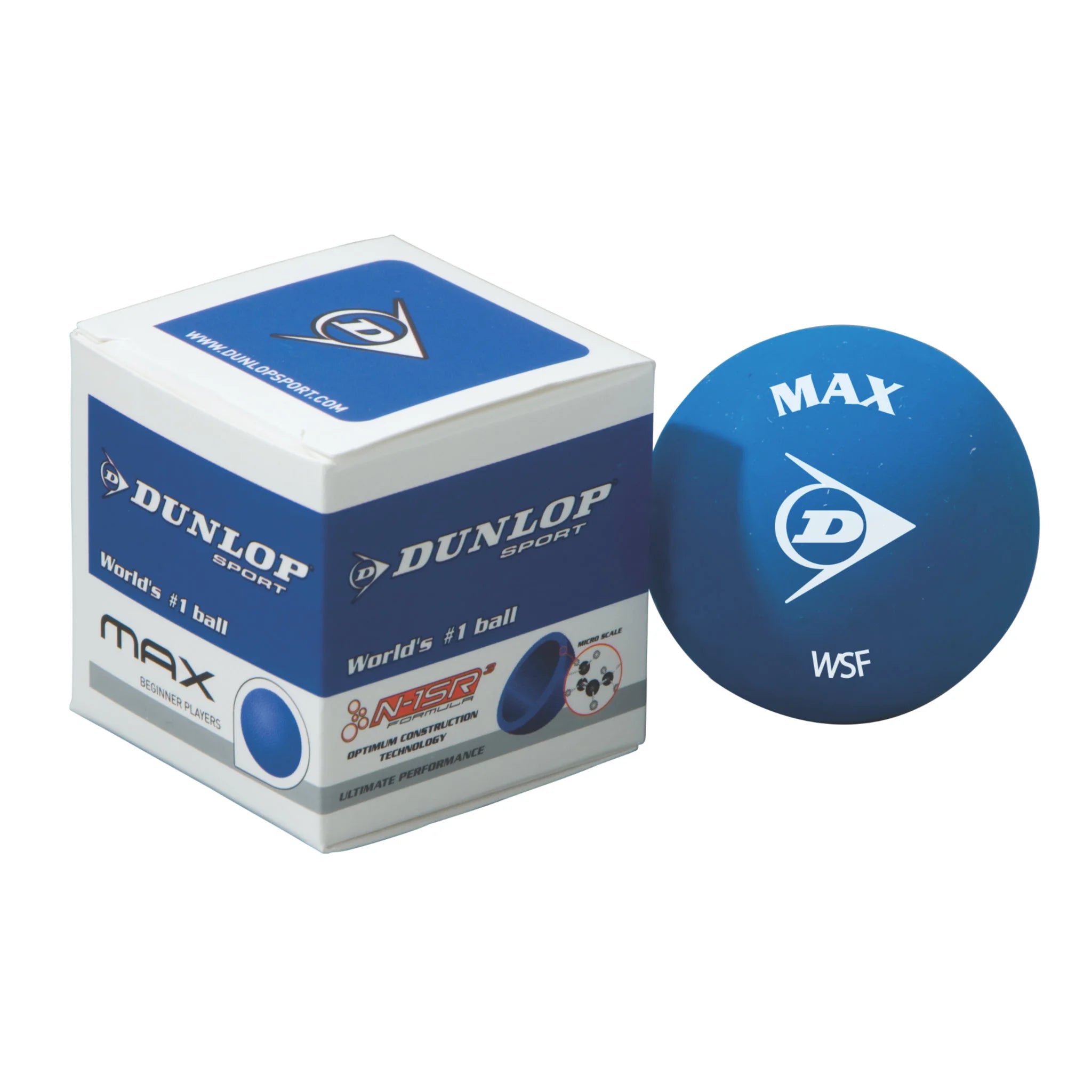 Dunlop Max squash balls - 1 single ball box and 1 ball