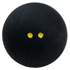 Product image of Dunlop Pro Squash Ball double yellow dot, highlighting the two-dot marking on the standard-size ball.