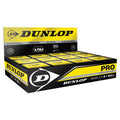 Dunlop Pro Squash Ball (double yellow dot) - 1 Dozen single ball boxes