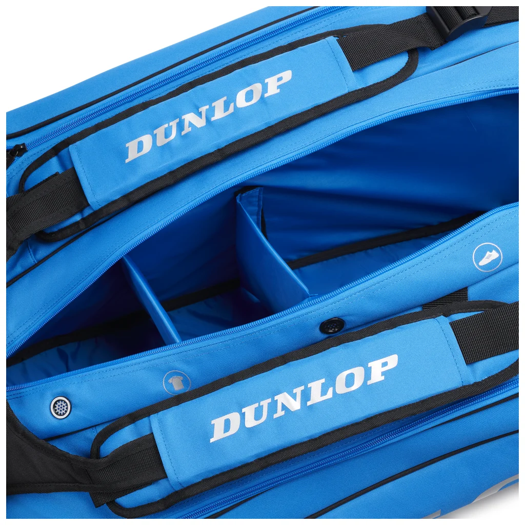 compartment view of the Dunlop PSA FX Performance 12 Racket Bag