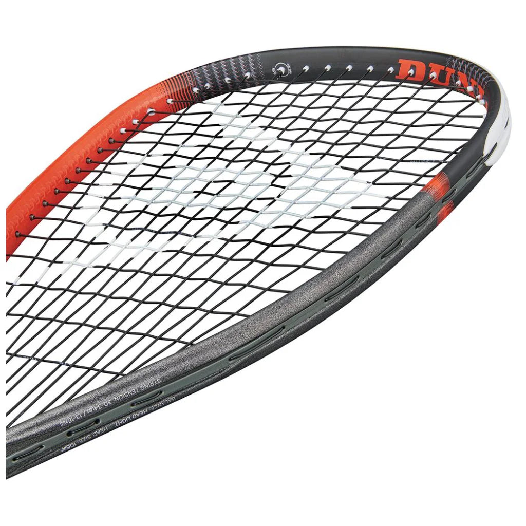 Dunlop Hyperfibre Revelation racketball racket head right angle
