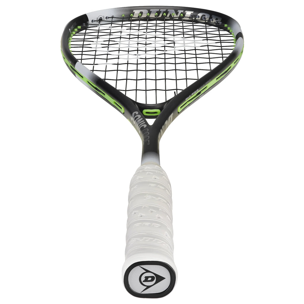 Dunlop Sonic Core Evolution 130 Squash Racket (2022 model) bottom view