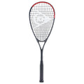 Front image of Dunlop Tristorm Lite Squash Racket, 185g head-light aluminium frame, highlighting 500 cm² head shape
