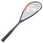 Angled 45° right view of Dunlop Tristorm Pro Squash Racket, 170 g head-light, 500 cm² head, highlighting aluminium throat.