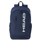 Base Backpack 17L 54×33×13 cm in navy, highlighting twin mesh pockets and reinforced base.