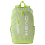 Base Backpack 17L 54×33×13 cm in sage green, highlighting side mesh pocket and slim profile.