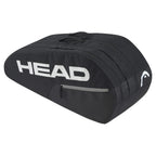 Opposite side-on angled view of BASE Racket Bag Medium, 50L, 76×32×28cm, highlighting black backpack straps and new handles.