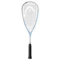 Front view of Head Extreme 135 Squash Racket 2025, 135 g, 495 cm² head, showing teardrop shape and head-heavy balance.