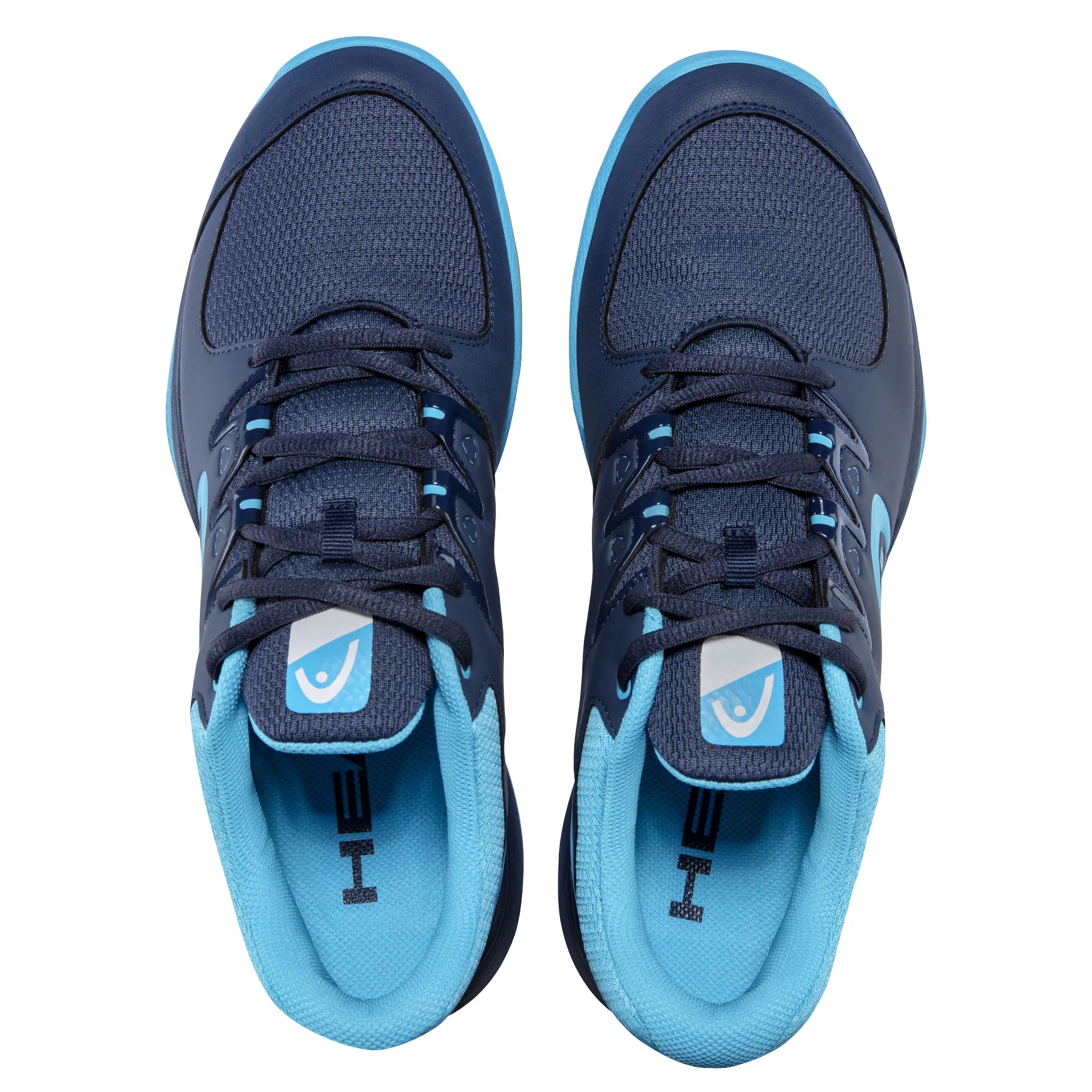 top view Head Grid 3.5 Indoor Shoe Dark Blue & Aqua