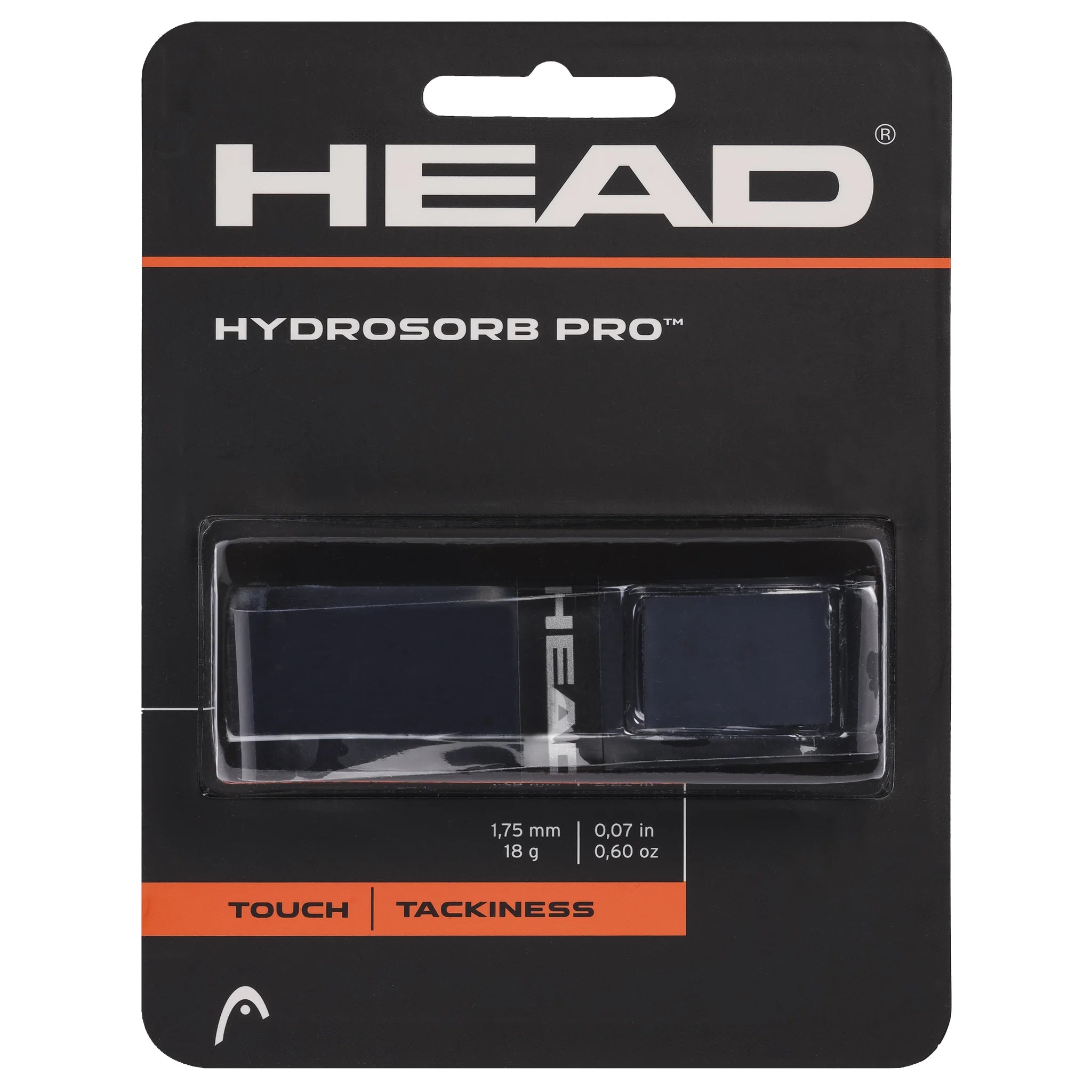 Product image of Head Hydrosorb Pro Grip in retail packaging, highlighting the replacement grip design and branding