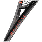 Shaft image of Head Radical 135 2026 Squash Racket, highlighting the Hy-Bor technology and carbon detailing
