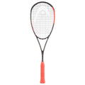Front product image of Head Radical 135 Slimbody 2026 Squash Racket, highlighting its asymmetrical design and orange accents