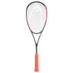 Front product image of Head Radical 135 Slimbody 2026 Squash Racket, highlighting its asymmetrical design and orange accents