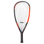 Side profile of HEAD Radical 160 racketball racket 2025, 160g, even balance, highlighting tapered 24–20.5–23 mm beam.