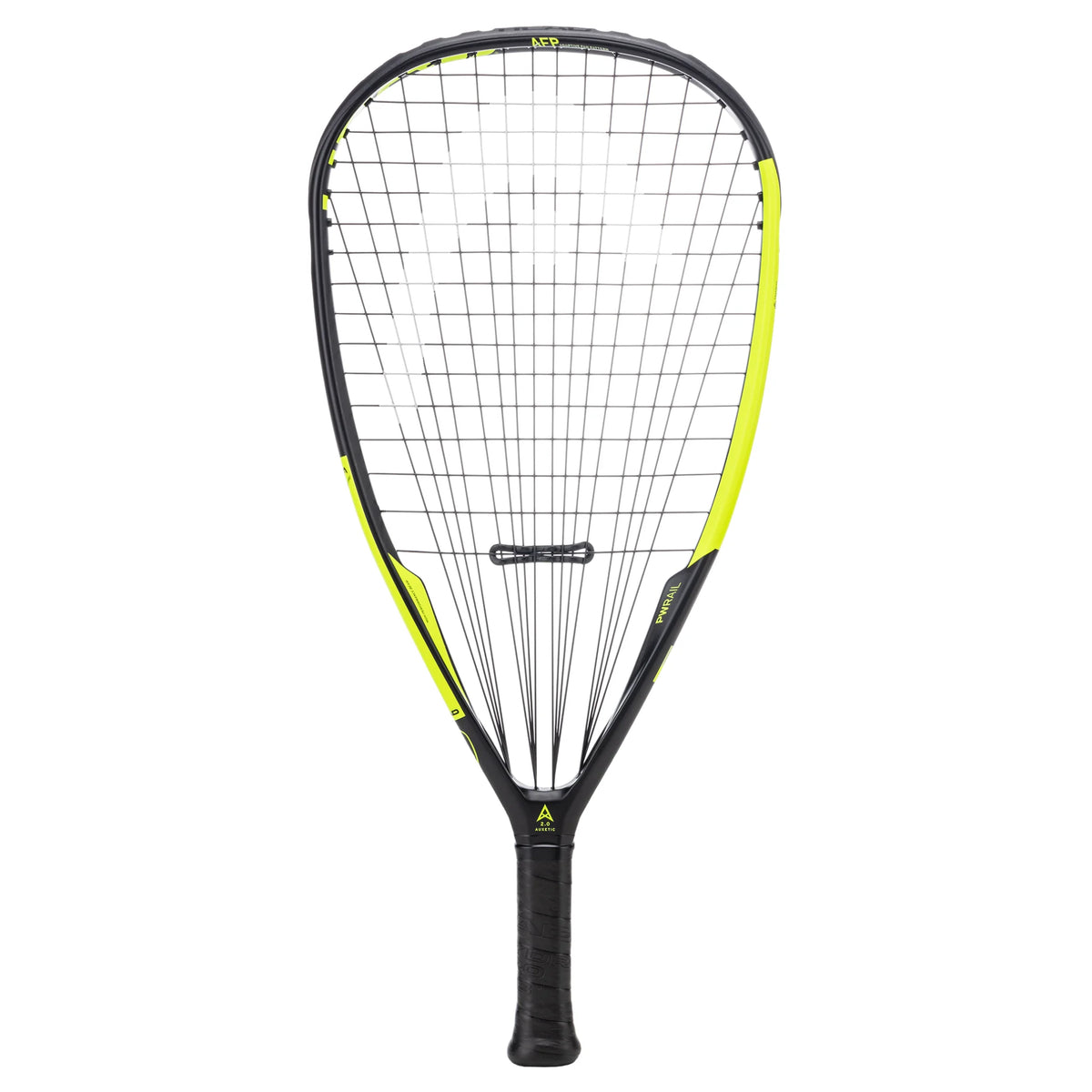 Front view of HEAD Radical 170 Racketball Racket 2025, 170 g even balance, highlighting full frame shape and 690 cm² head.