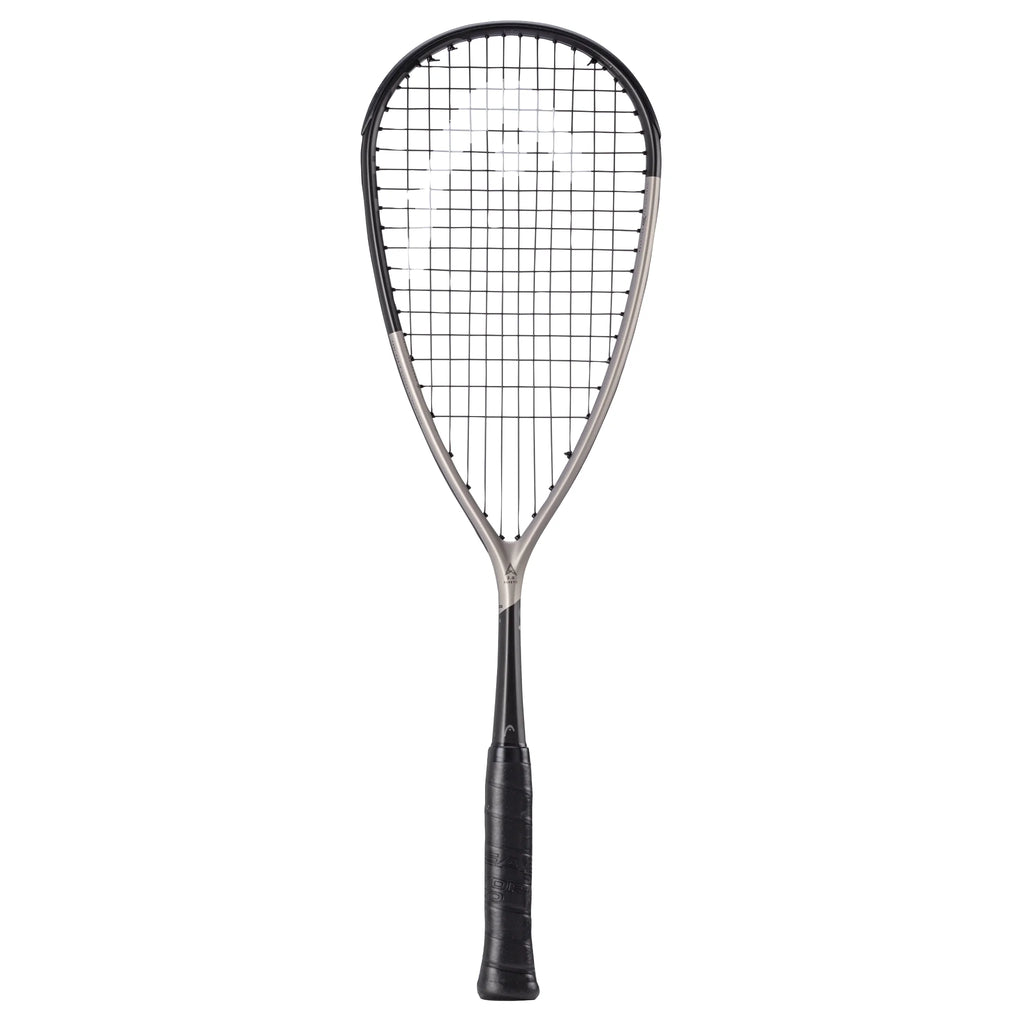 Front view of HEAD Speed 120 Squash Racket 2025, 120g head-heavy, 500cm² head, showing teardrop frame and Reflex 18.