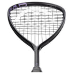 Head close-up of HEAD Speed 135 Slimbody Squash Racket 2025, 12x17 or AFP 16x17 pattern, showing Stringbed X-Tension groove.