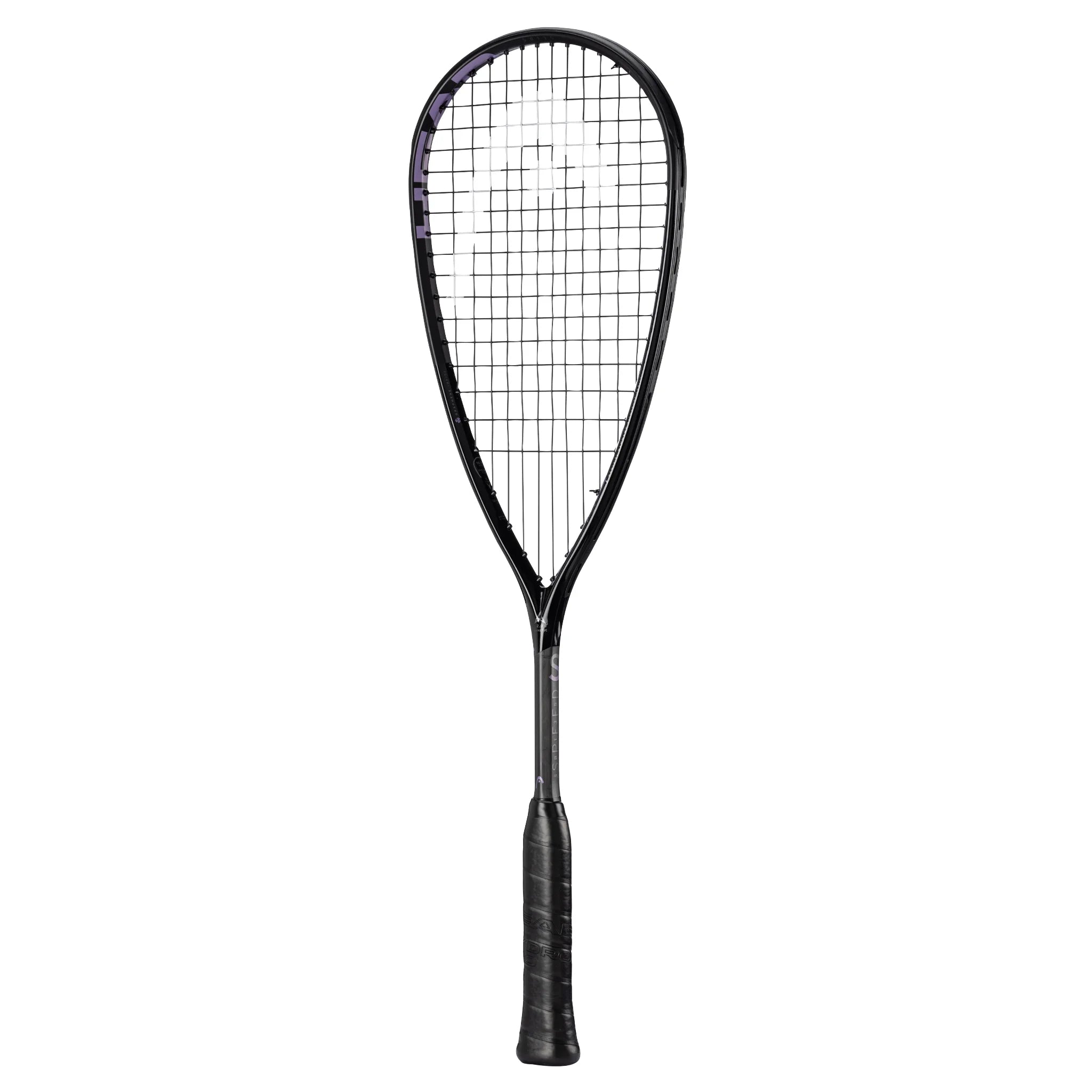 Side profile of HEAD Speed 135 Slimbody Squash Racket 2025, head-light balance and 16mm beam, showing slim aerodynamic frame.