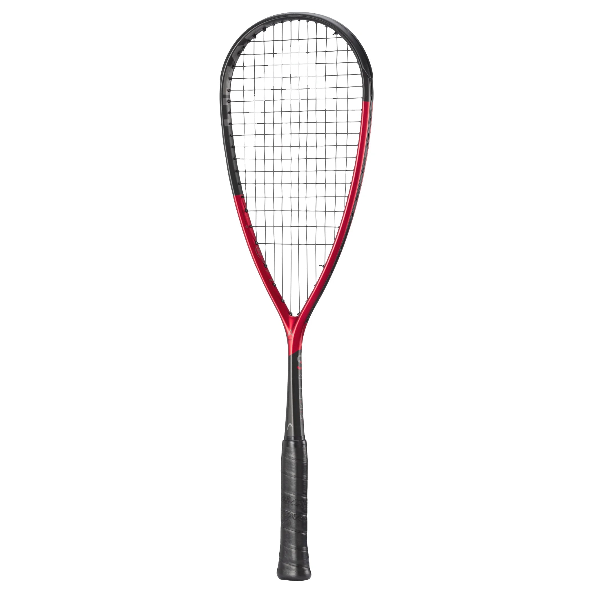 Side profile of Head Speed 135 Squash Racket 2025, 135 g, 500 cm², head light, showing 20 mm beam and octagonal shaft.