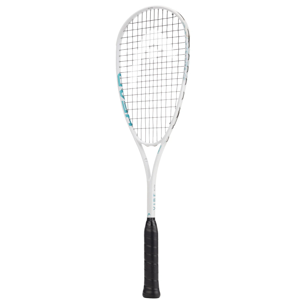 Side view of Head Vibe Elite Squash Racket with 19 mm beam, highlighting its head-light frame profile