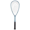 Front image of Head Vibe Tour Squash Racket with 500 cm² teardrop head, highlighting the playful frame design