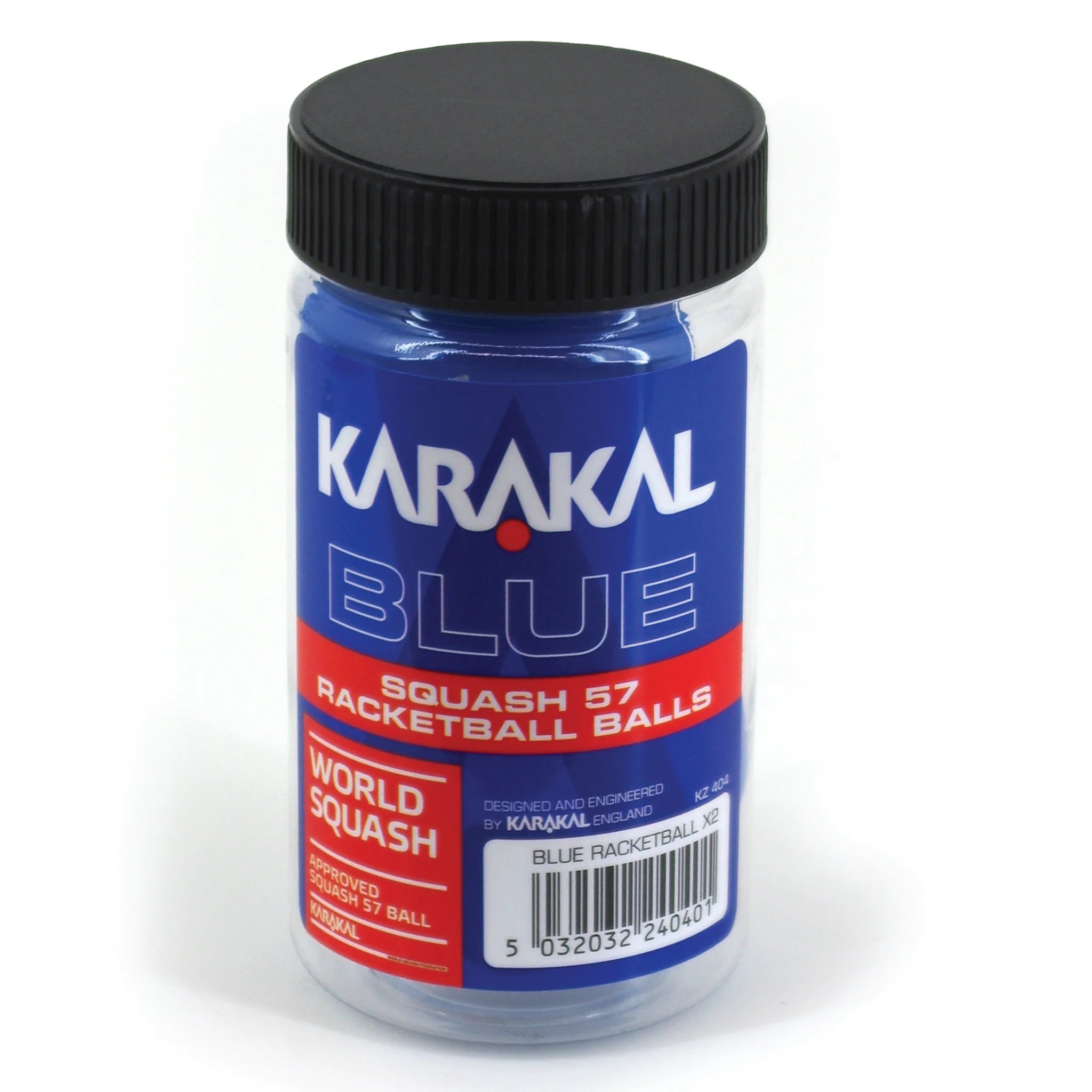 Karakal Blue Recreation Racketball Balls - 2 ball tube