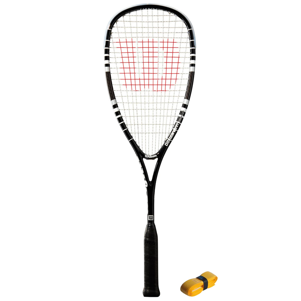 CX Pro Sport Hyper Hammer 120 Squash Set with Wilson racket and yellow grip, highlighting all products